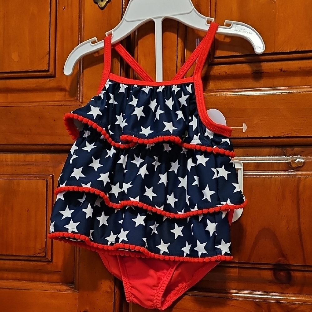 Carter's Blue and Red Starry Bikini
